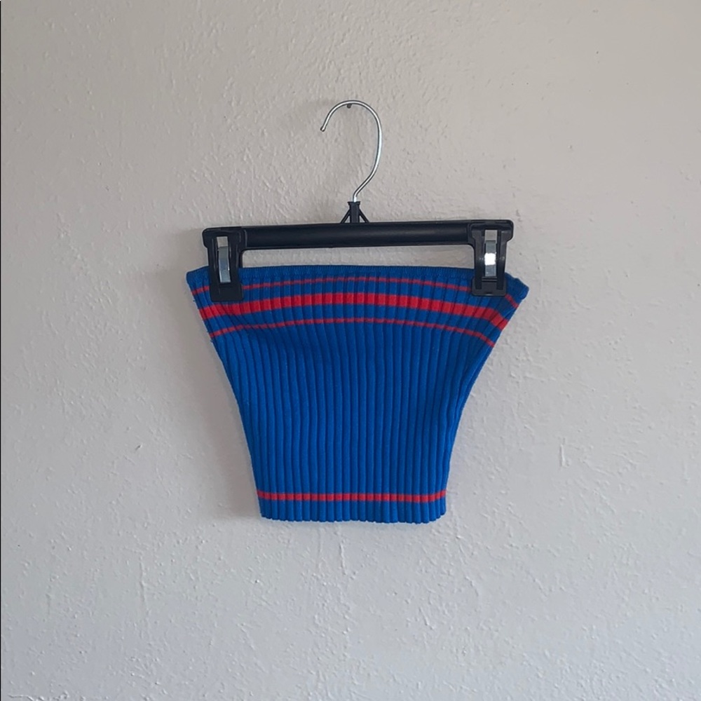 Forever 21 Blue/Red Tube Top